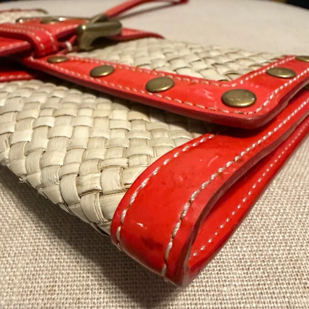 Coach SoHo Vintage Woven Straw Wristlet, No.A04K-4985